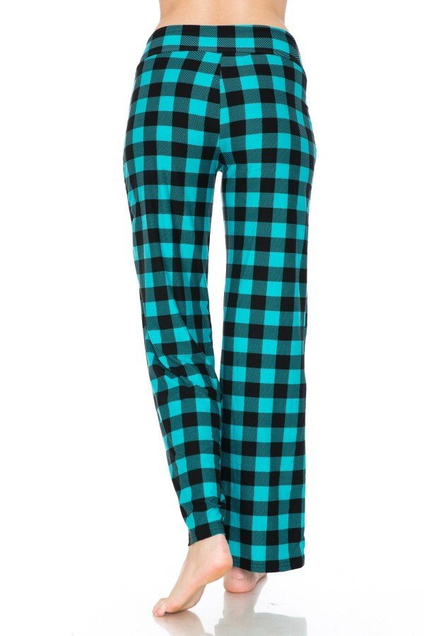 Turquoise Black Checkered Comfortable Soft Lounge - Adult & Kids T-Shirts, Sweatshirts & Hoodies apparel design preview 2