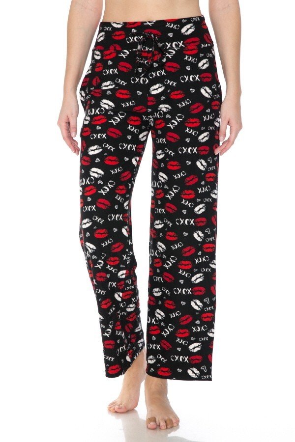 XOXO Lips Print Comfortable Soft Lounge Pajama Pants - Adult & Kids T-Shirts, Sweatshirts & Hoodies apparel design preview 2