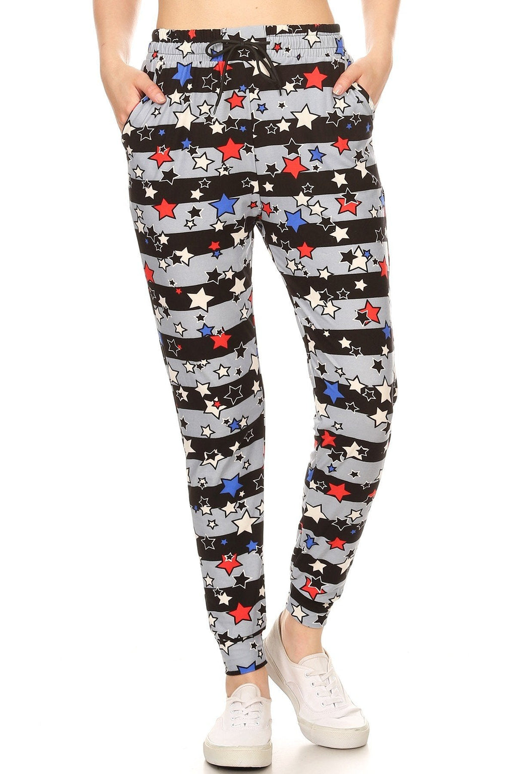 Star Print Soft Lounge Jogger Pants - Adult & Kids T-Shirts, Sweatshirts & Hoodies apparel design preview 1