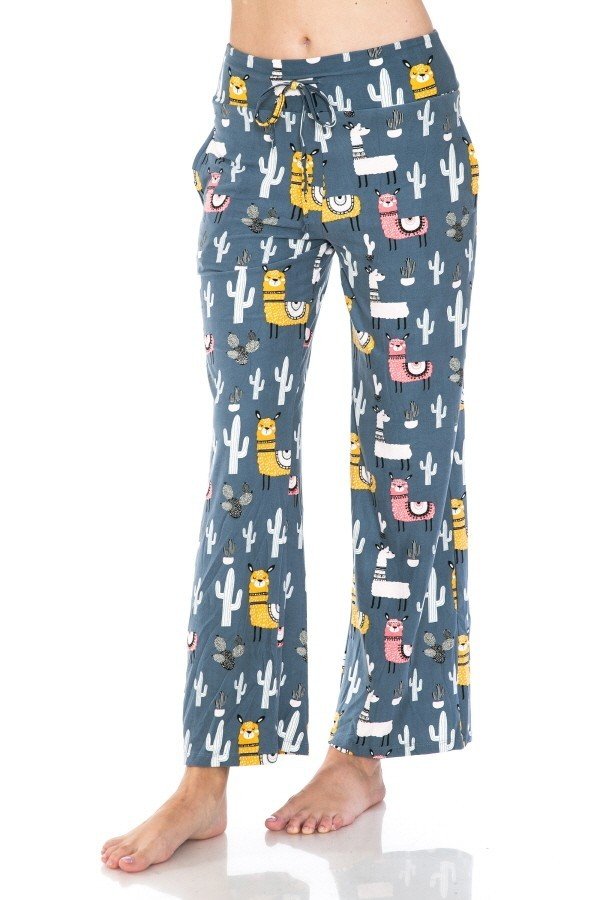 Llama Cactus Comfortable Soft Lounge Pajama Pants - Adult & Kids T-Shirts, Sweatshirts & Hoodies apparel design preview 1