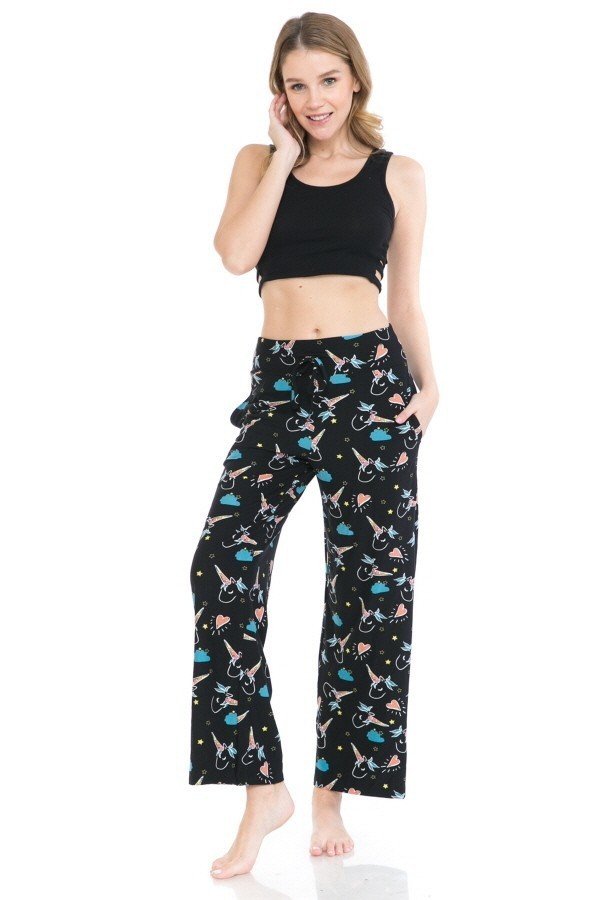 Unicorn Heart Comfortable Soft Lounge Pajama Pants - Adult & Kids T-Shirts, Sweatshirts & Hoodies apparel design preview 1