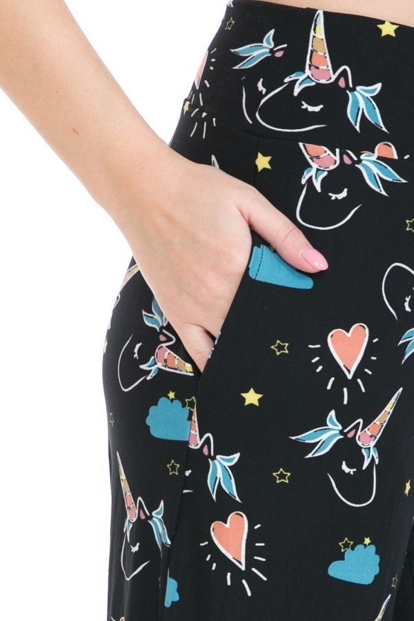 Unicorn Heart Comfortable Soft Lounge Pajama Pants - Adult & Kids T-Shirts, Sweatshirts & Hoodies apparel design preview 2