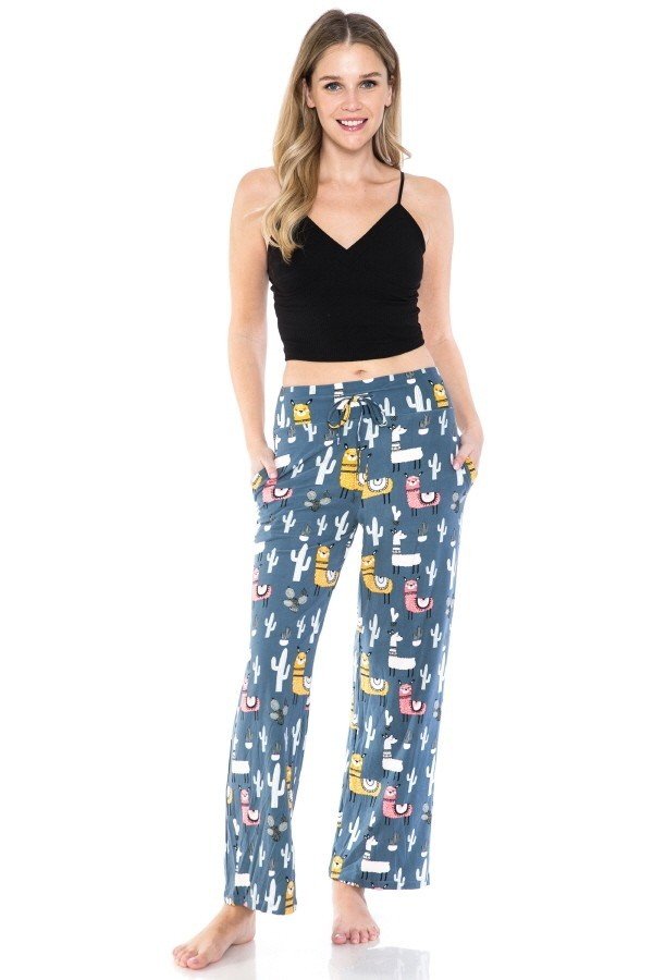 Llama Cactus Comfortable Soft Lounge Pajama Pants - Adult & Kids T-Shirts, Sweatshirts & Hoodies apparel design preview 2