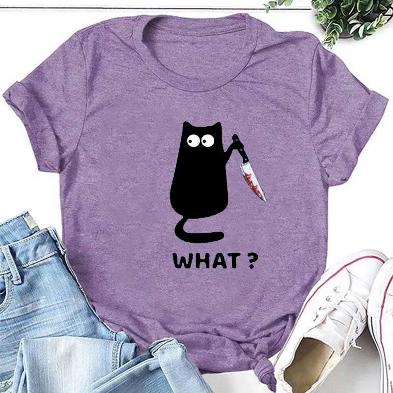 What? Funny Cat Printed Fashion - Adult & Kids T-Shirts, Sweatshirts & Hoodies apparel design preview 2