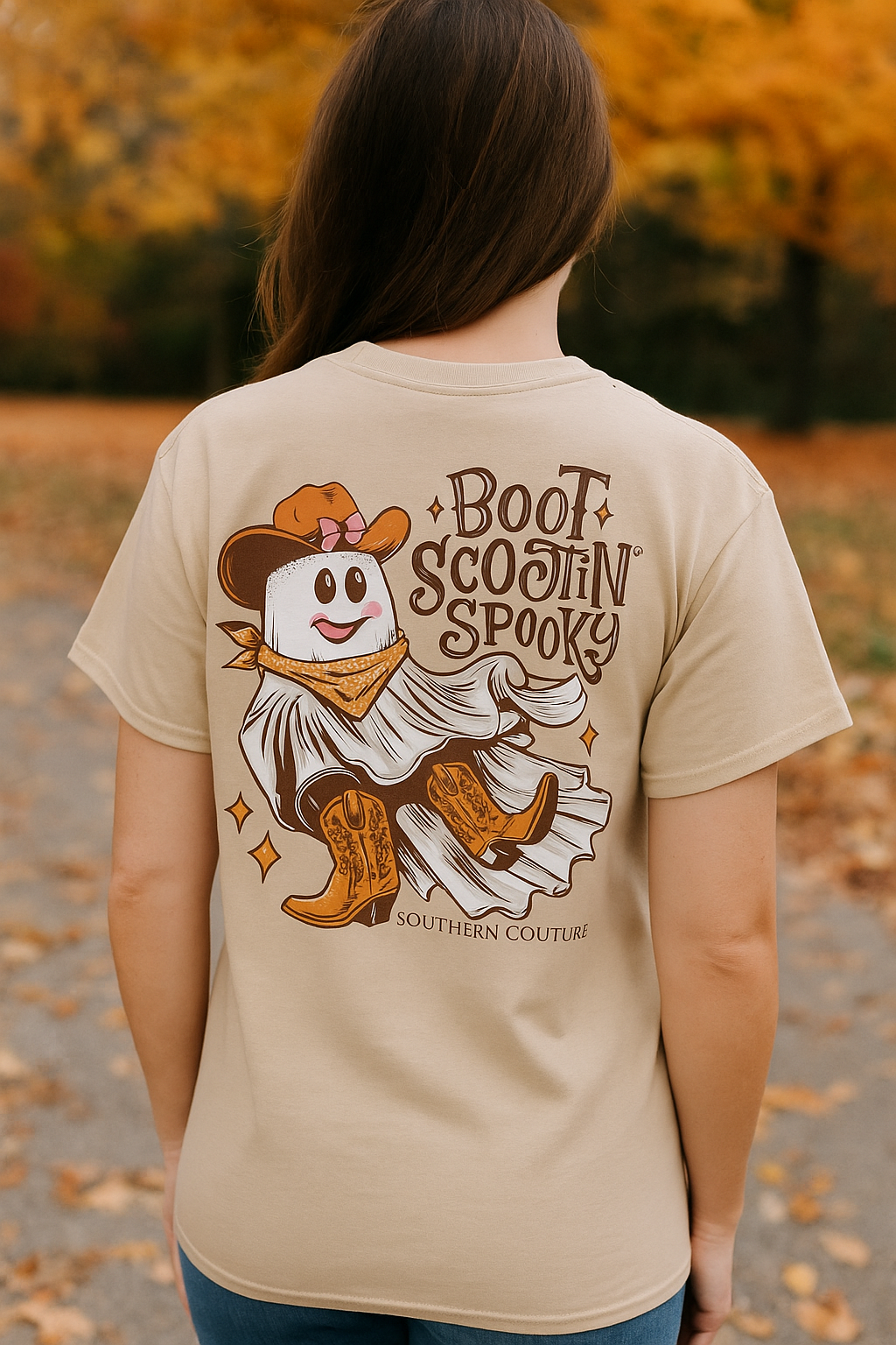 Southern Couture Classic Boot Scootin Spooky Fall - Adult & Kids T-Shirts, Sweatshirts & Hoodies apparel design preview 1