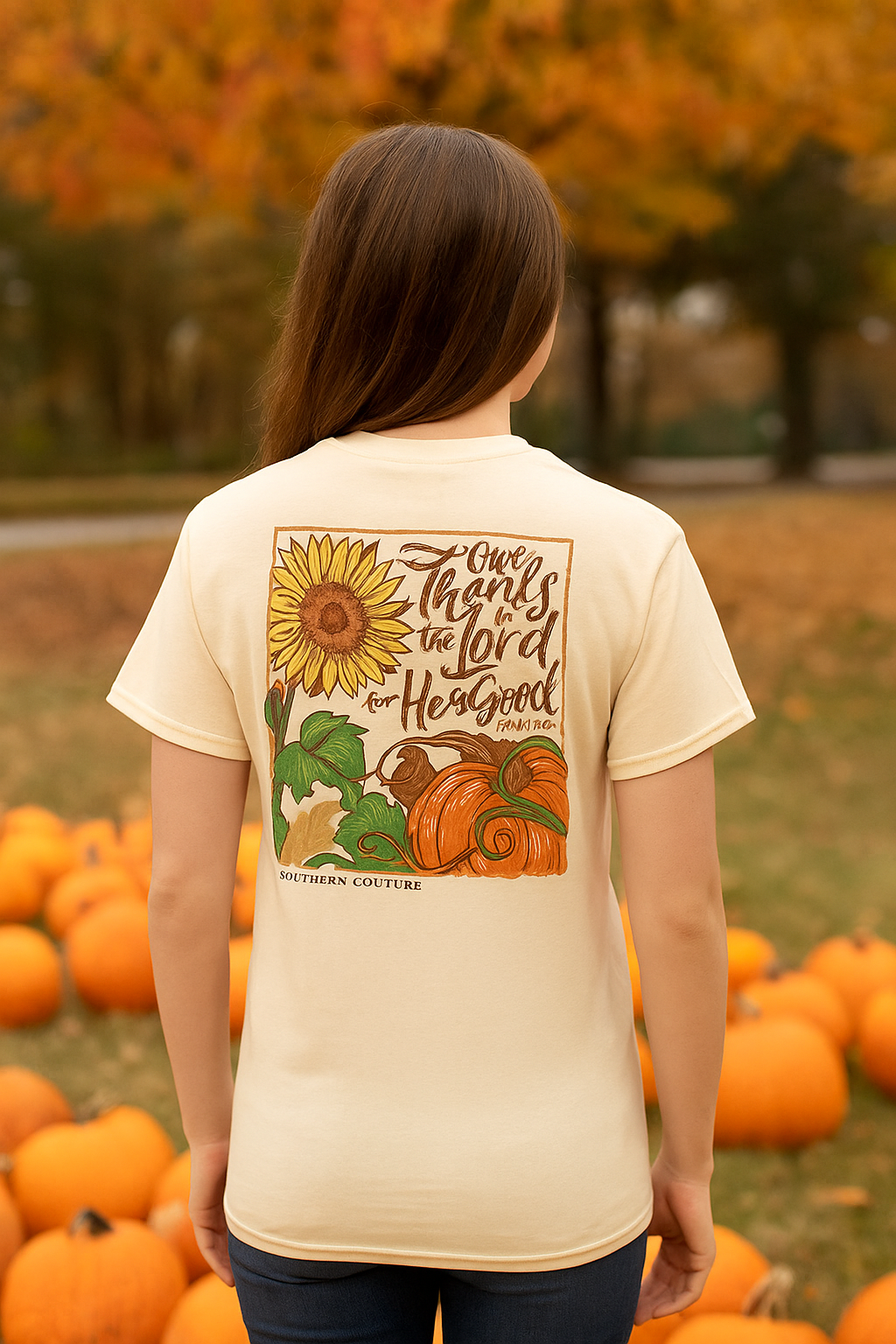 Southern Couture Classic Give Thanks To The Lord Fall - Adult & Kids T-Shirts, Sweatshirts & Hoodies apparel design preview 1