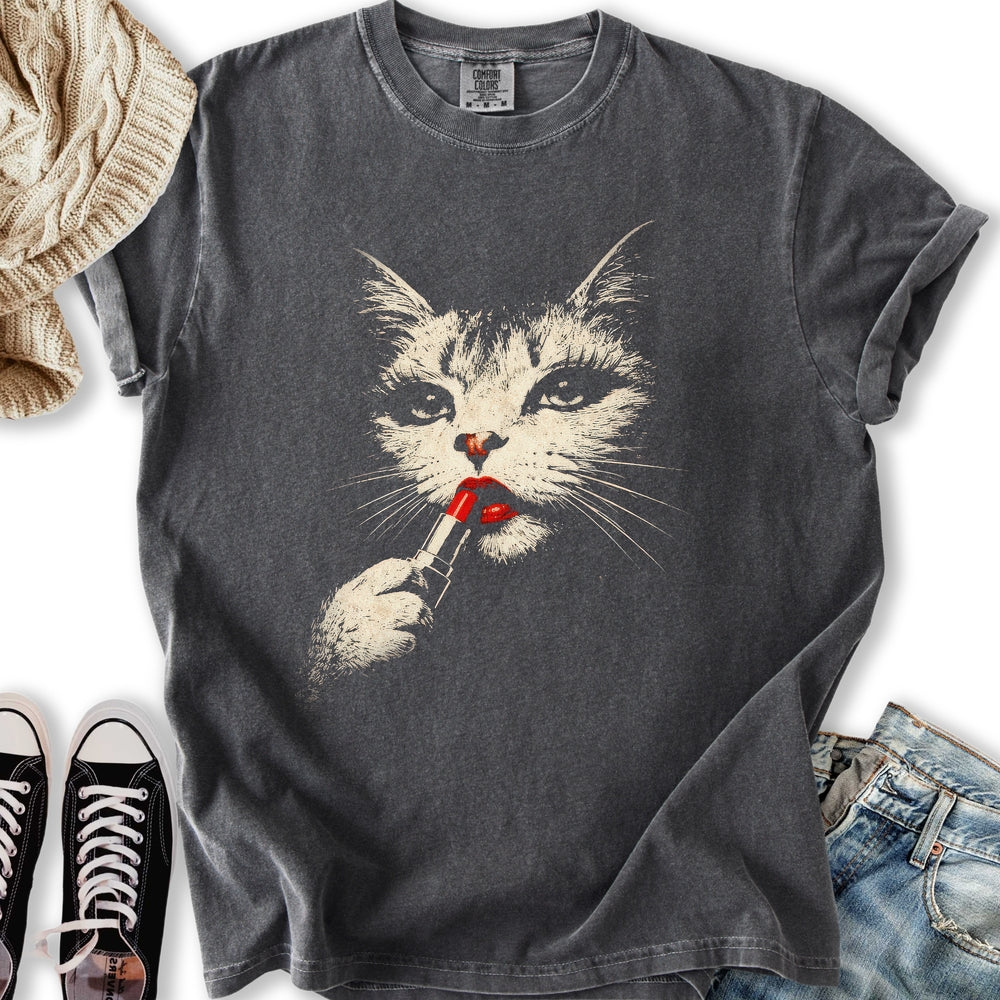 Lipstick Cat - Adult & Kids T-Shirts, Sweatshirts & Hoodies apparel design preview 2