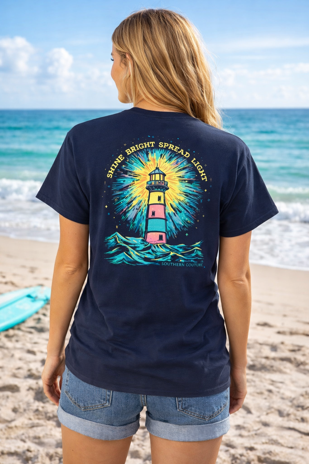 Southern Couture Classic Shine Bright Lighthouse - Adult & Kids T-Shirts, Sweatshirts & Hoodies apparel design preview 1