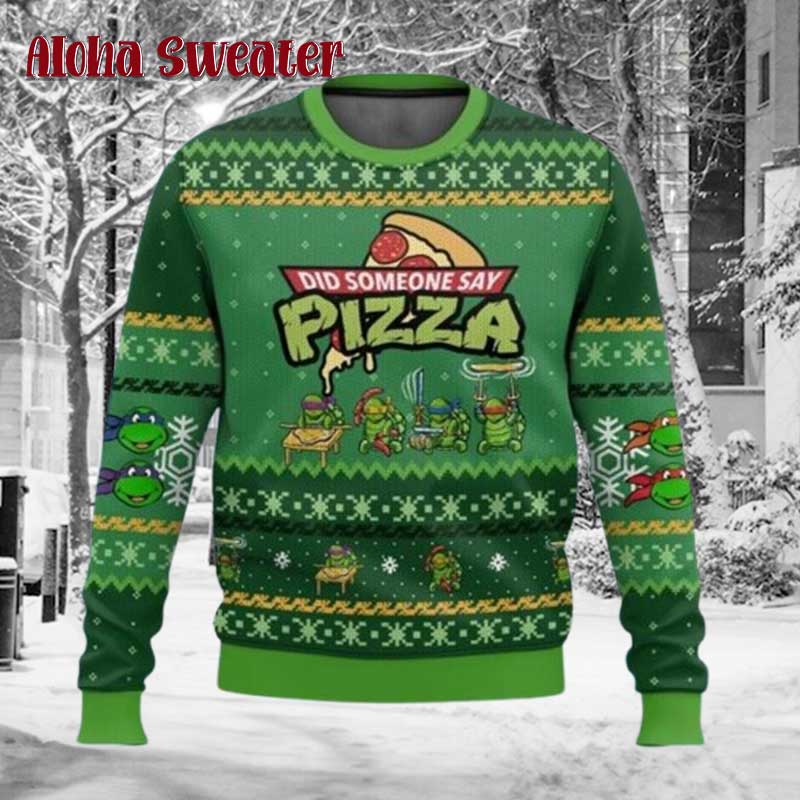 Funny Halloween Ninja Turtles Ugly Christmas Sweater product image 3