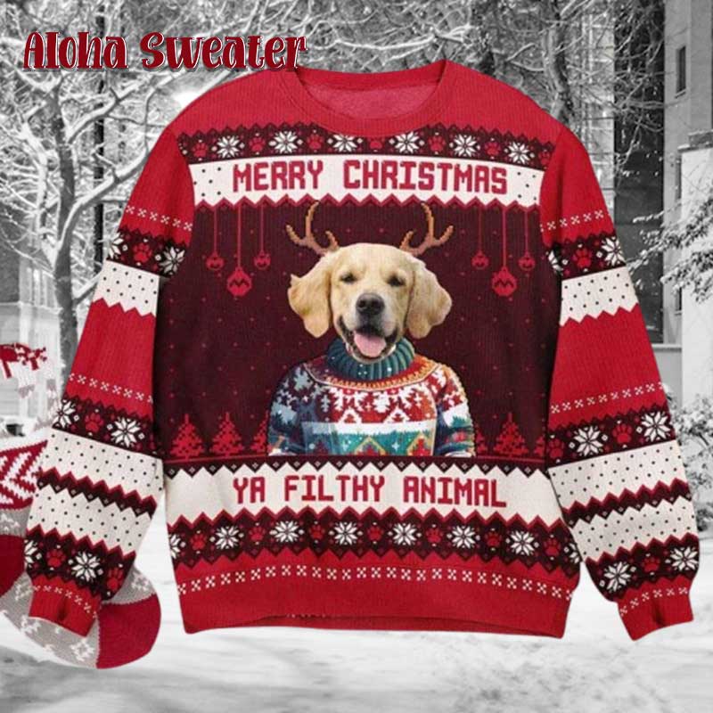 Doge Meme Merry Bonkmas Ugly Christmas Sweater product image 3