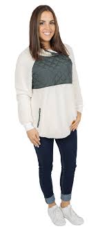 Simply Southern Quilted Preppy Sherpa Cream Jacket - Adult & Kids T-Shirts, Sweatshirts & Hoodies apparel design preview 1