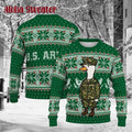Duck Soldier Us Army Ugly Christmas Sweater product image