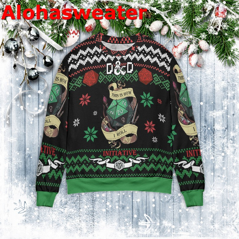 Dungeons Dragons Don’t Worry I Have A Plan Ugly Christmas Sweater product image 3
