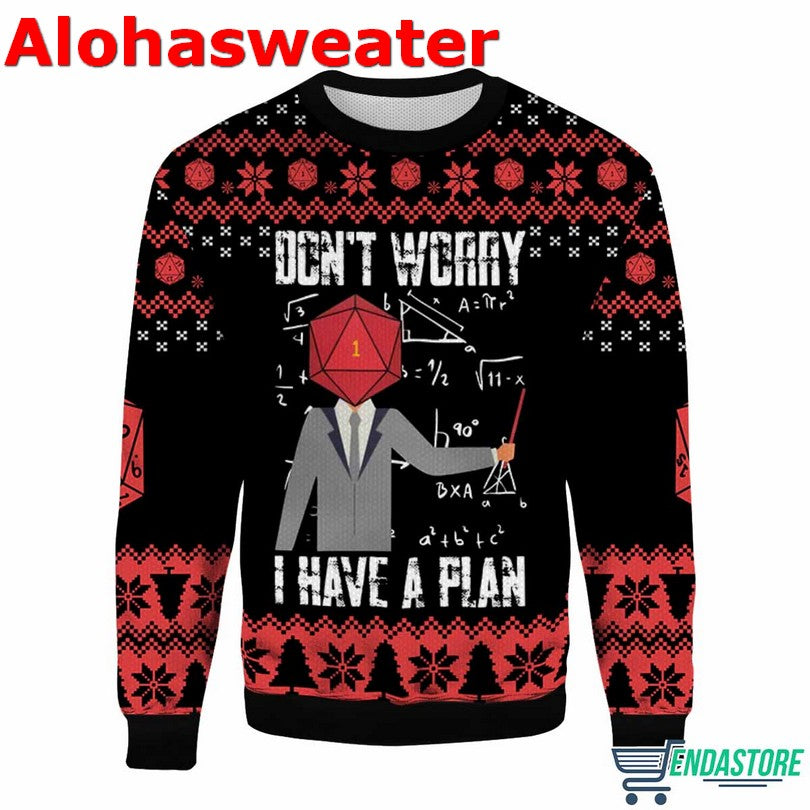 Dungeons Dragons Don’t Worry I Have A Plan Ugly Christmas Sweater product image