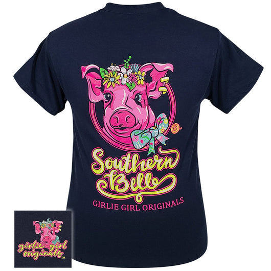 Girlie Girl Originals Southern Belle Pig - Adult & Kids T-Shirts, Sweatshirts & Hoodies apparel design preview 1