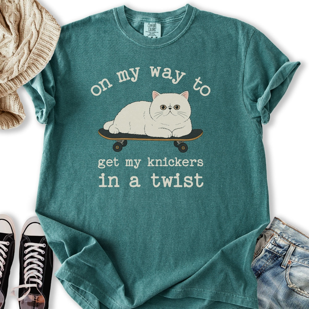 Knickers In A Twist Cat - Adult & Kids T-Shirts, Sweatshirts & Hoodies apparel design preview 1