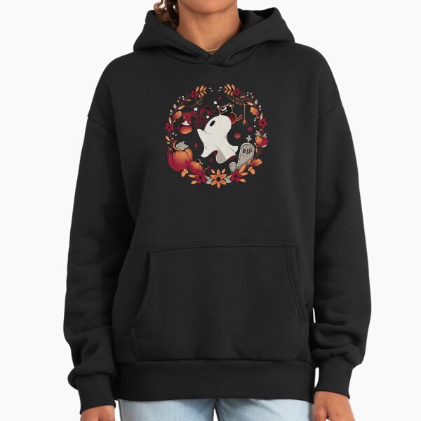 Spooky Wishes Cute Halloween Ghost - Adult & Kids T-Shirts, Sweatshirts & Hoodies apparel design preview 1