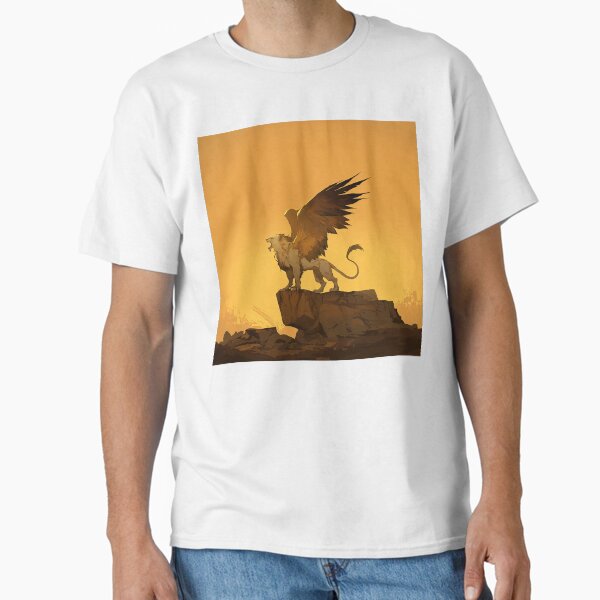 Noble Gryphon Standing Over Rocky Summit - Adult & Kids T-Shirts, Sweatshirts & Hoodies apparel design preview 1