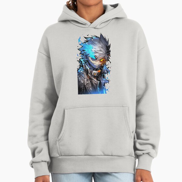 Blue Fire Anime Villain Aesthetic Dark Manga Style - Adult & Kids T-Shirts, Sweatshirts & Hoodies apparel design preview 1