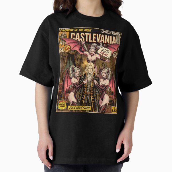 Castlevania Succubus Fight Vintage Comic Cover Art - Adult & Kids T-Shirts, Sweatshirts & Hoodies apparel design preview 1
