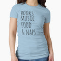Books, music, food naps Fitted - Adult & Kids T-Shirts, Sweatshirts & Hoodies apparel design preview 1