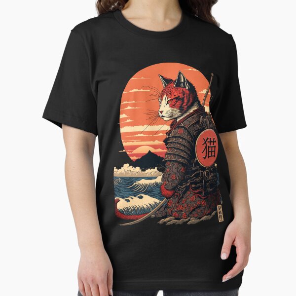 Ukiyo e Samurai Cat - Adult & Kids T-Shirts, Sweatshirts & Hoodies apparel design preview 1