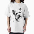 Cute Terrier Dog Portrait Black and White Pet - Adult & Kids T-Shirts, Sweatshirts & Hoodies apparel design preview 1