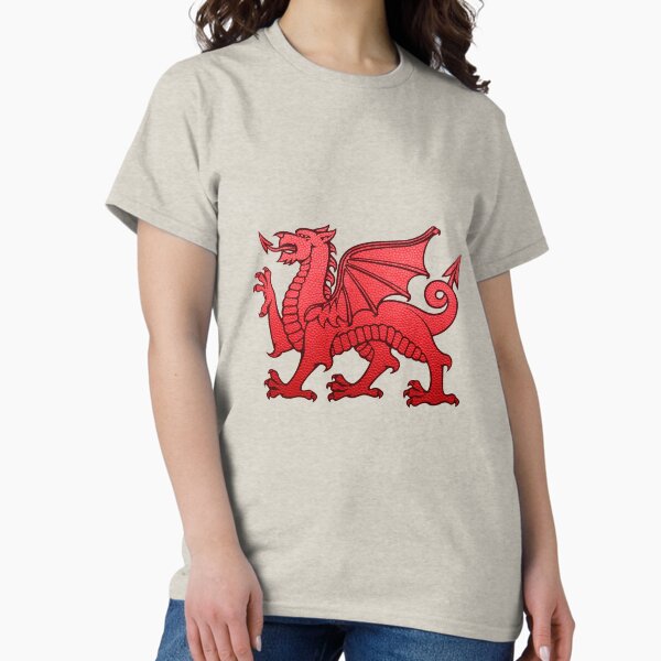 Welsh Red Dragon. Leather texture. - Adult & Kids T-Shirts, Sweatshirts & Hoodies apparel design preview 1