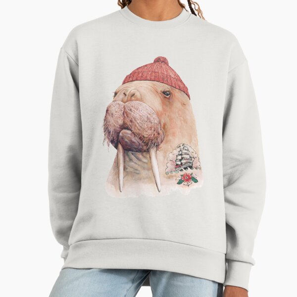 Tattooed Walrus (Red) - Adult & Kids T-Shirts, Sweatshirts & Hoodies apparel design preview 1