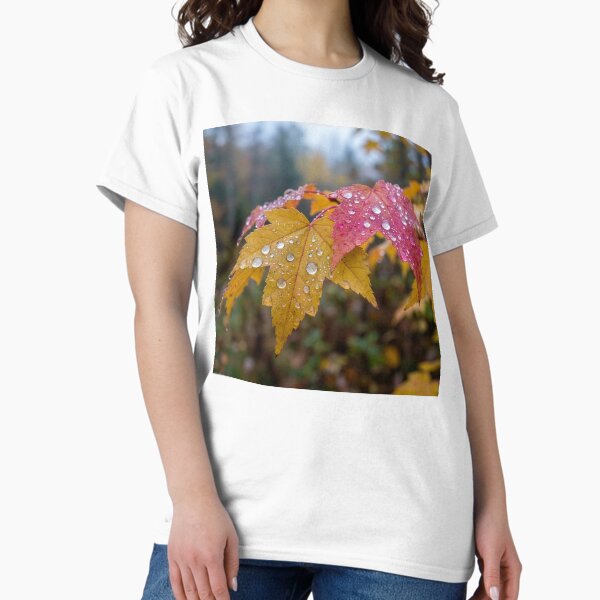 Fall Maple Leaves in the Rain - Adult & Kids T-Shirts, Sweatshirts & Hoodies apparel design preview 1