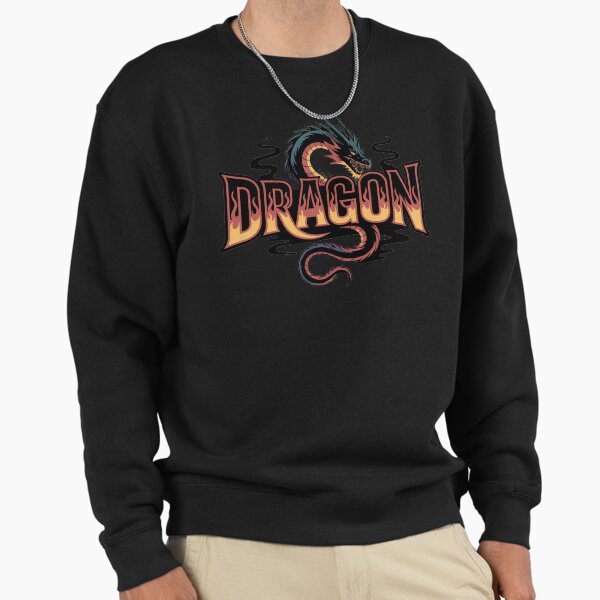 Fiery black dragon Legendary Animals,dragon - Adult & Kids T-Shirts, Sweatshirts & Hoodies apparel design preview 1