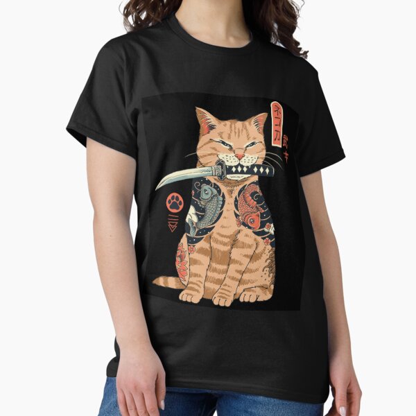 Katana cat vintage - Adult & Kids T-Shirts, Sweatshirts & Hoodies apparel design preview 1