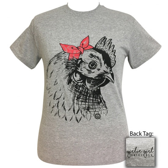 SALE Girlie Girl Originals Preppy Bandana Hen Grey - Adult & Kids T-Shirts, Sweatshirts & Hoodies apparel design preview 1