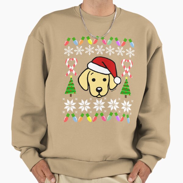 Yellow Labrador Puppy Christmas Santa - Adult & Kids T-Shirts, Sweatshirts & Hoodies apparel design preview 1