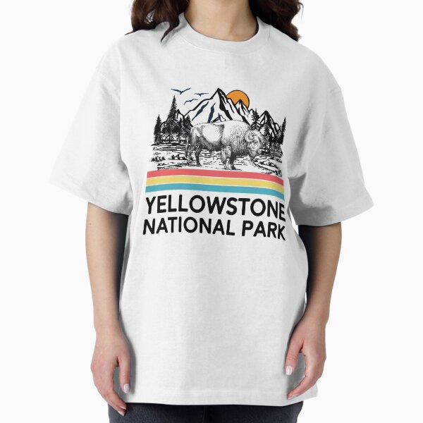 Vintage Yellowstone National Park Retro 80s Mountains - Adult & Kids T-Shirts, Sweatshirts & Hoodies apparel design preview 1
