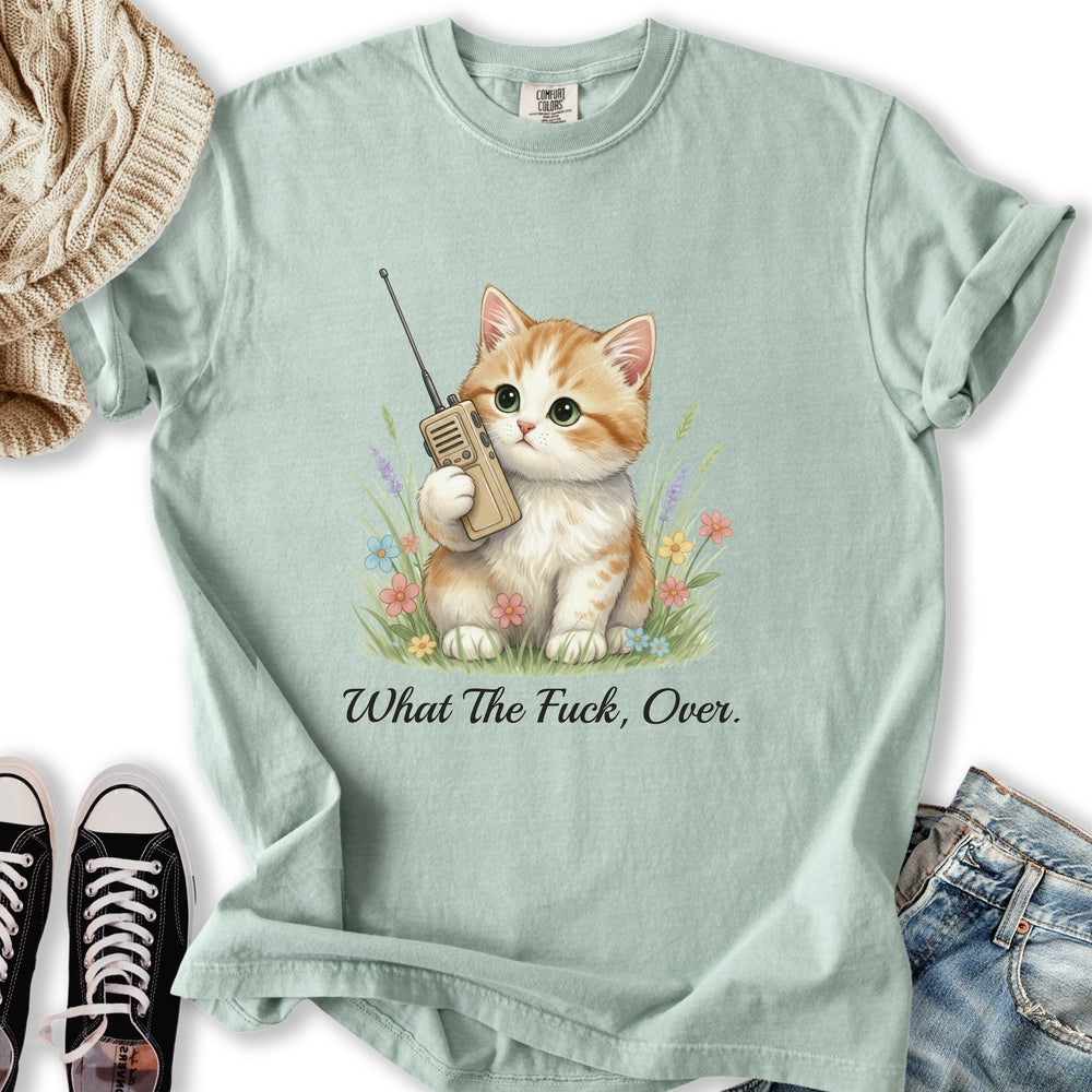 WTF Over Cute Cat - Adult & Kids T-Shirts, Sweatshirts & Hoodies apparel design preview 2