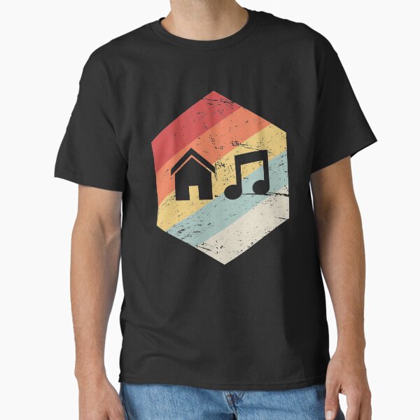 House Music Vintage Retro Hexagon - Adult & Kids T-Shirts, Sweatshirts & Hoodies apparel design preview 1