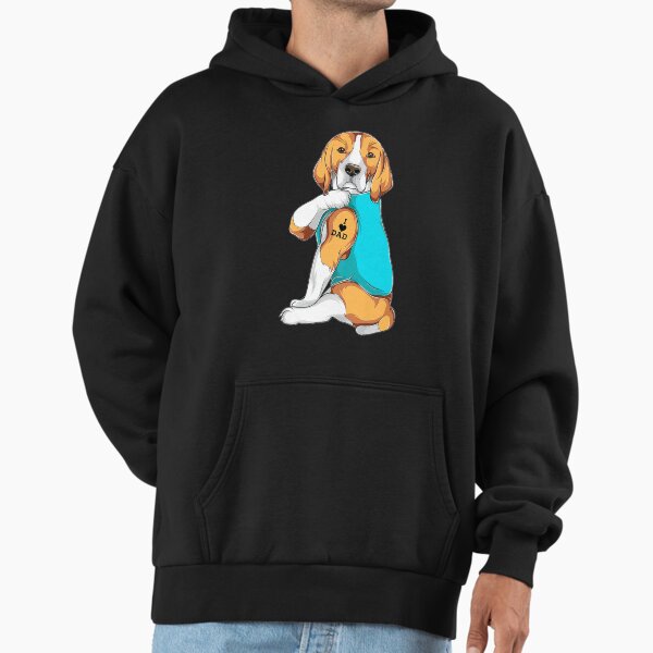 Fun Beagle I Love Dad Tattoo Apparel Dog - Adult & Kids T-Shirts, Sweatshirts & Hoodies apparel design preview 1
