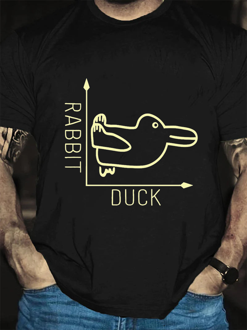 Rabbit Duck Print Men Slogan - Adult & Kids T-Shirts, Sweatshirts & Hoodies apparel design preview 2