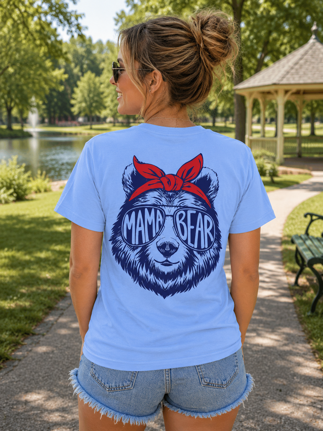 Southern Attitude Mama Bear Glasses - Adult & Kids T-Shirts, Sweatshirts & Hoodies apparel design preview 1