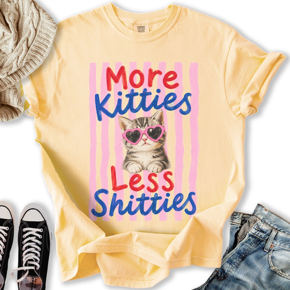More Kitties Less Shitties - Adult & Kids T-Shirts, Sweatshirts & Hoodies apparel design preview 2