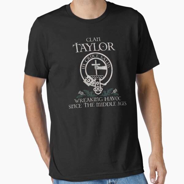 Clan Taylor crest Scottish surname tartan Thistle - Adult & Kids T-Shirts, Sweatshirts & Hoodies apparel design preview 1