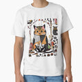 Scandinavian Folk Art Cat With Owls and Forest - Adult & Kids T-Shirts, Sweatshirts & Hoodies apparel design preview 1