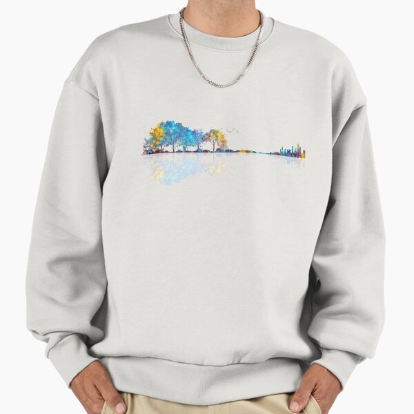 Nature Guitar Colorful Watercolor - Adult & Kids T-Shirts, Sweatshirts & Hoodies apparel design preview 1