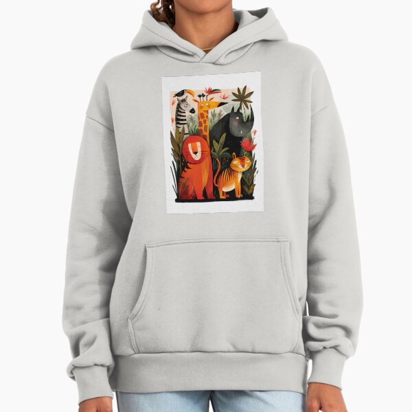 Fantasy Animals Colorful Jungle Illustration - Adult & Kids T-Shirts, Sweatshirts & Hoodies apparel design preview 1