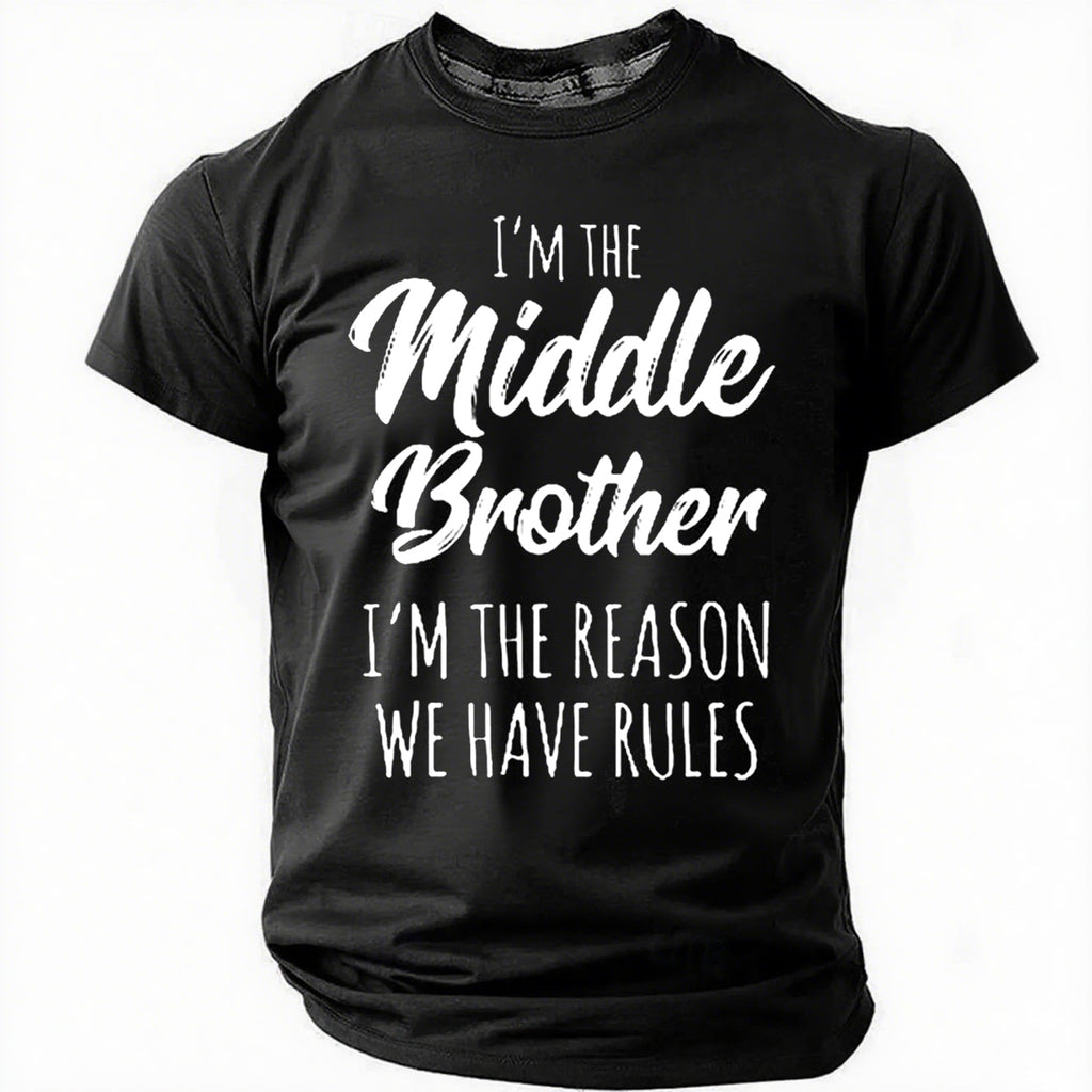 I'm The Middle Brother Print Men Slogan - Adult & Kids T-Shirts, Sweatshirts & Hoodies apparel design preview 8