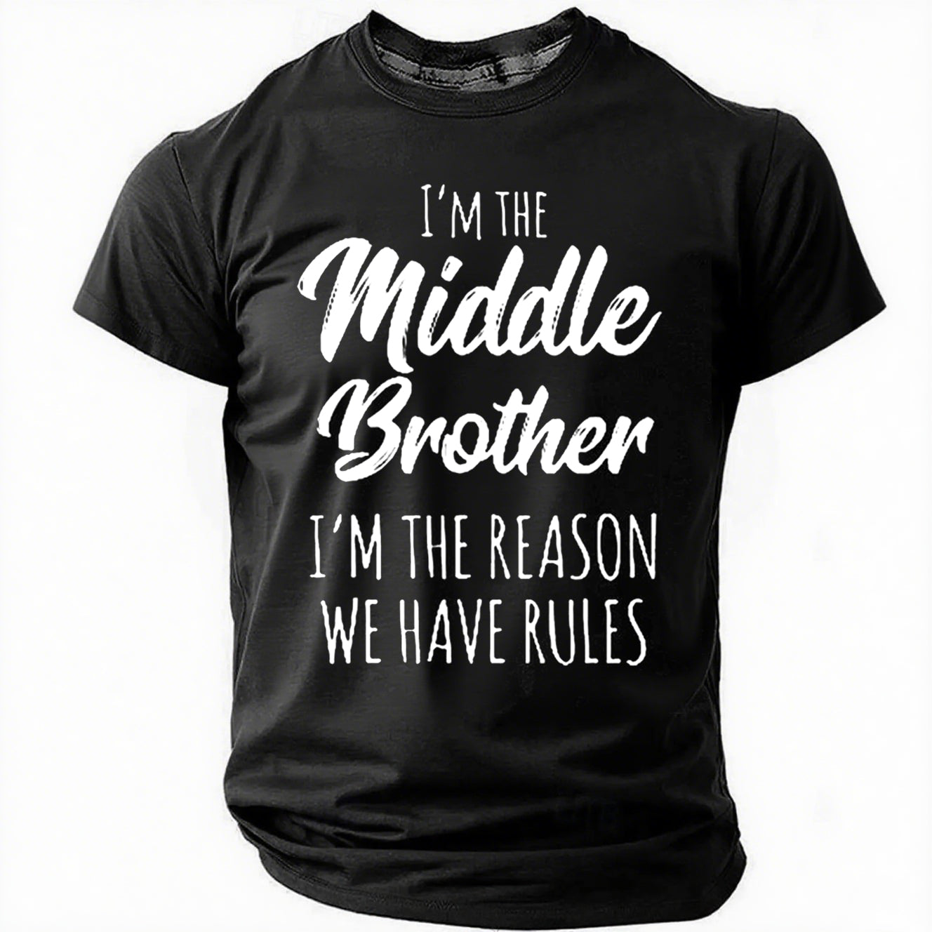 I'm The Middle Brother Print Men Slogan - Adult & Kids T-Shirts, Sweatshirts & Hoodies apparel design preview 8