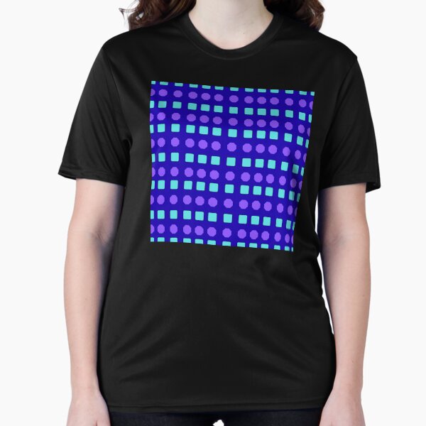 Turquoise Rounded Squares and Purple Octagons on Dark - Adult & Kids T-Shirts, Sweatshirts & Hoodies apparel design preview 1