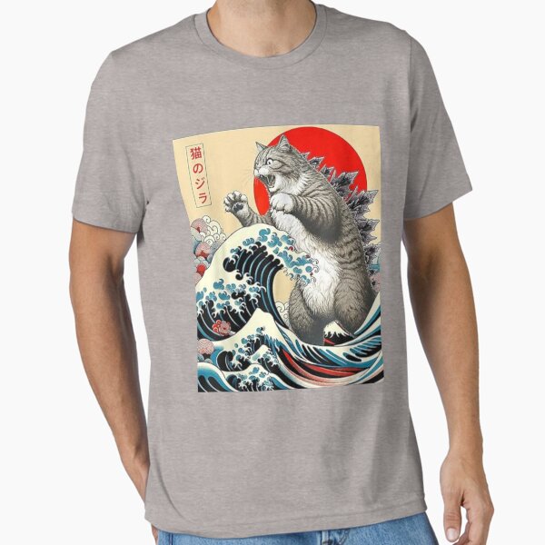 Catzilla Cat Japanese Art Owner Lover Gifts Funny - Adult & Kids T-Shirts, Sweatshirts & Hoodies apparel design preview 1
