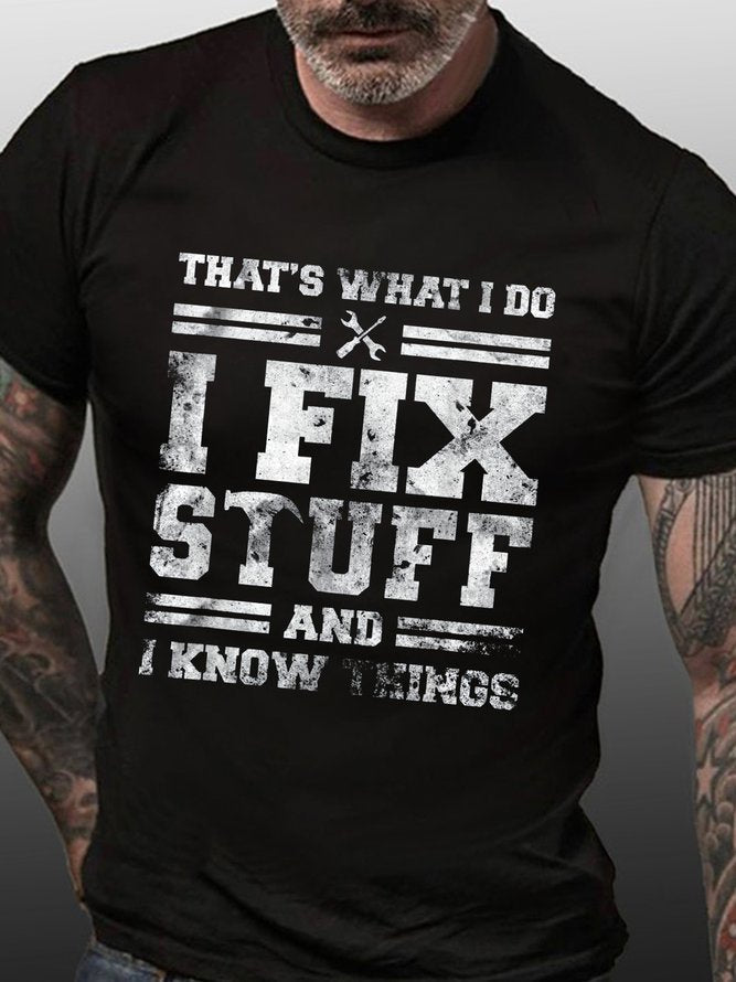 That's What I Do Fix Stuff And Know Things Funny - Adult & Kids T-Shirts, Sweatshirts & Hoodies apparel design preview 3